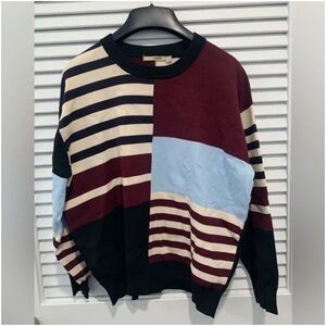 J Brand Color block pullover sweater